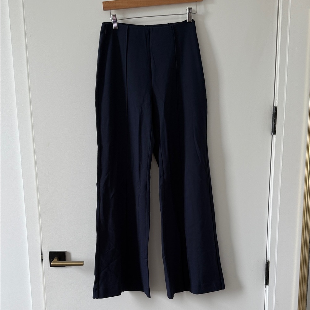 Wide-leg pant in stretch ponte